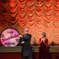 Peter Fonda med kulturminister Lena Adelsohn Liljeroth