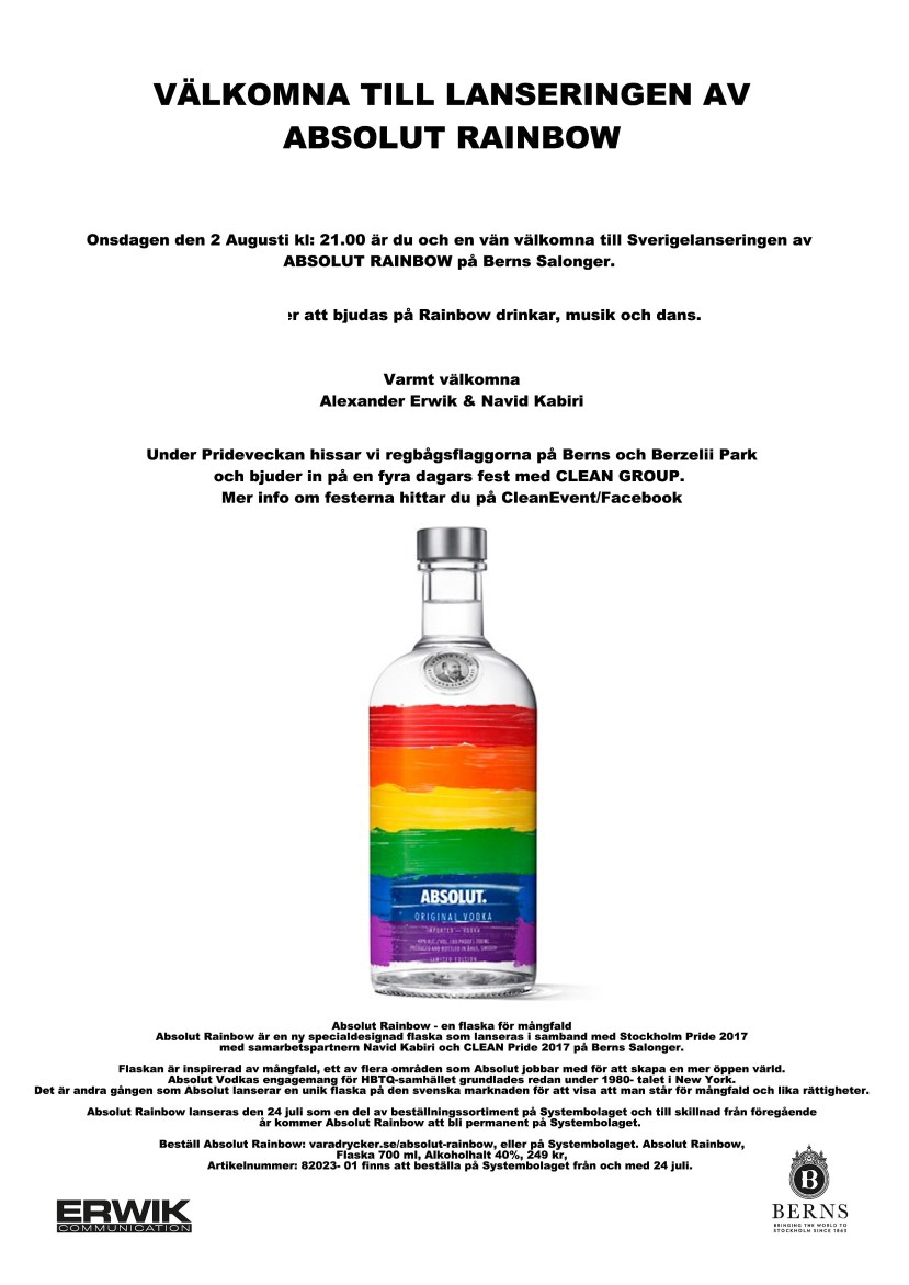 Lansering Absolut Rainbow