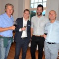 Hans De Geer, god vän till kungen, Johan Lilljebjörn marknadchef Vinoteket, Daniel Kouthoofd, chefsommelier Vinoteket samt Hans Beyer, finanschef SEB