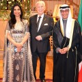 Gösta Malmengård omgiven av His Exellency Ambassador Nabeel Al Dakheel & Mrs Abeer Alasfour.